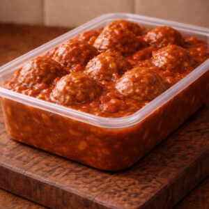 Ballen in tomatensaus
