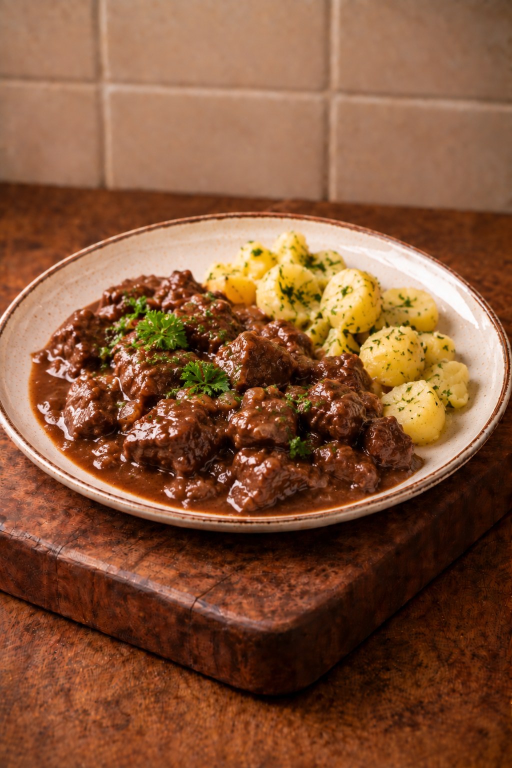 Stoofvlees met aardappelbereiding - Afbeelding 1